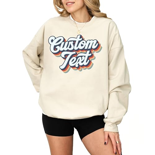 Custom Sweatshirt, Retro crewneck, Custom Text Sweatshirt, unisex Adult Hoodie,Personalized Gift, Personalized sweatshirt, Retro Text shirt