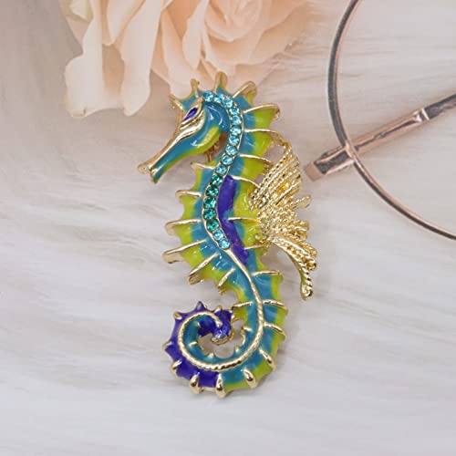 Image of Animal brooch Women's Fashion Unique Crystal Rhinestone Vintage Enamel Lapel Safety Pin, Clothing Jewelry Clothing Backpack Jacket Hat Decoration DIY