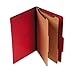 Universal Pressboard Classification Folders, Legal, 6-Section, Ruby Red, 10/Box (1)