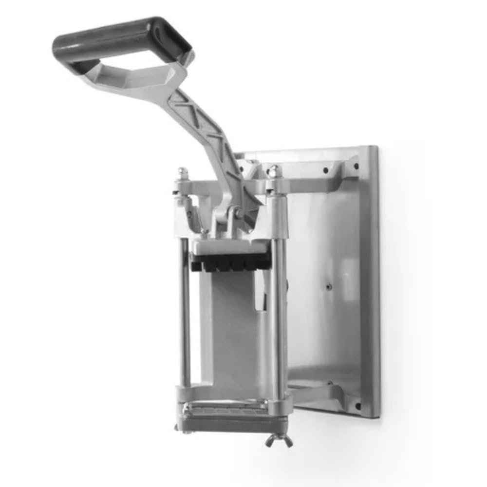 MBH Affettatrice professionale per patatine fritte con lame in acciaio inox. Tagliapatate industriale con 4 lame diverse per l'ospitalità.