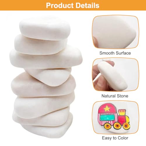 15 Stück 3-8cm Steine zum Bemalen Kieselsteine Malsteine Kies Dekosteine Naturstein Gemalter, Glatte Kieselsteine zum Bemalen Natürliche Flusssteine Strand Kiesel für Bunte Malerei Dekoration