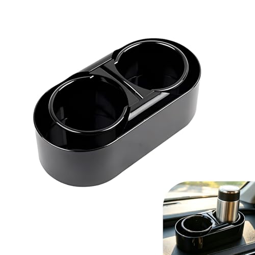 Portavasos Doble ABS para Consola Central de Auto Negro miniatura 1