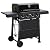 Feasto 4-Burner Gas BBQ Grill with Side Table, 36,000 BTU Outdoor Propane Grill with Enameled Coated Chamber Body, Premium Porcelain-Enameled Grates for Backyard, Patio, Camping Barbecue, Black