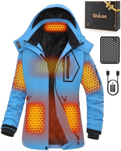 Women Heated Jacket Battery Pack Included Waterproof Ski Snow North Coat Zipper Hoodie Christmas Luxury Gift Ideas Travel Camping Useful Mom Hiker Healing Top Electronic Tech Face 2025 Thick Long