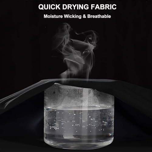 3 Pack Men's UPF 50+ Mock Long Sleeve Compression Shirts, Water Sports Rash Guard Base Layer, Athletic Workout Shirt4