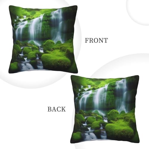 Coussin de salon design cascade verte pour canapé élégant - 4