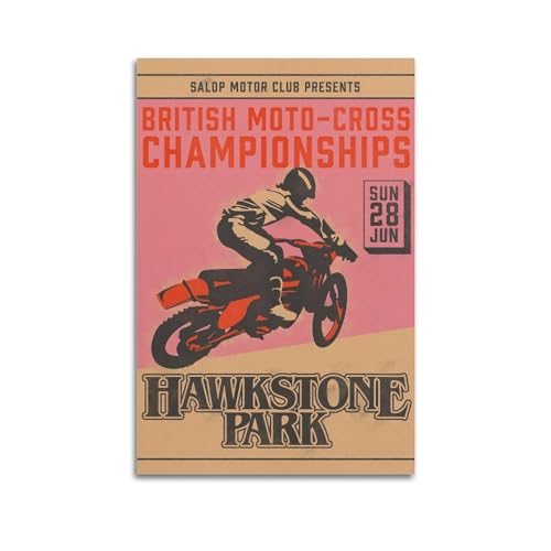 HAYZE Hawkstone Park British Motocross Poster décoratif sur toile pour mur 50 x 75 cm