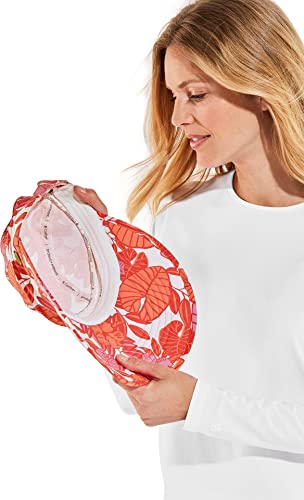 Coolibar Upf 50+ Women's Bel Aire Zip-Off Sun Visor - Sun Protective (One Size- Radiant Coral Casia Palm) #TOP1