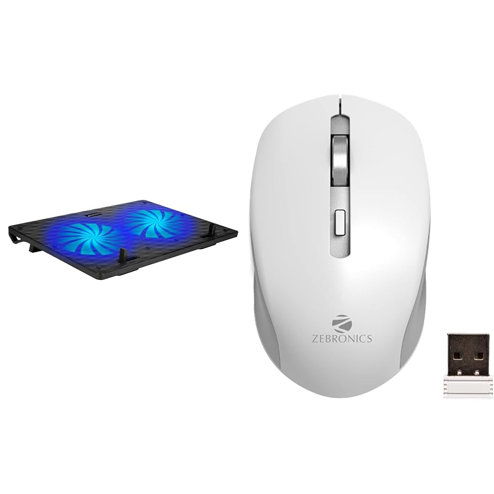 Zebronics, ZEB-NC3300 USB Powered Laptop Cooling Pad with Dual Fan, Dual USB Port and Blue LED Light (B0BP11DYR4) Amazon Price History, Amazon Price Tracker