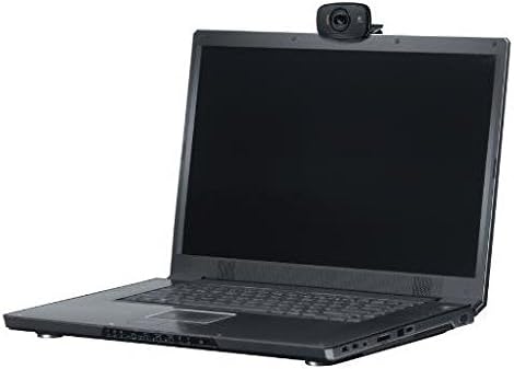 Logitech C525 USB HD Webcam mounted on a laptop