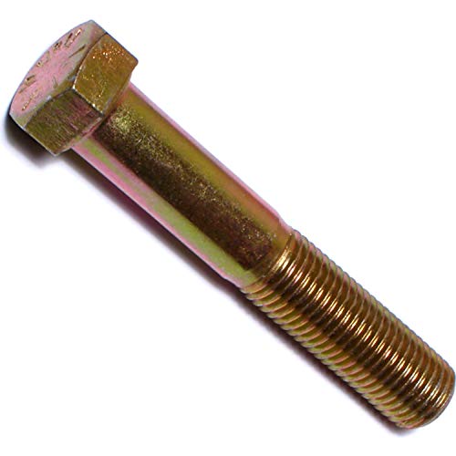 Hard-to-Find Fastener 014973253202 Grade 8 Fine Hex Cap Screws, 7/16-20 x 2-1/2, Piece-5,yellow