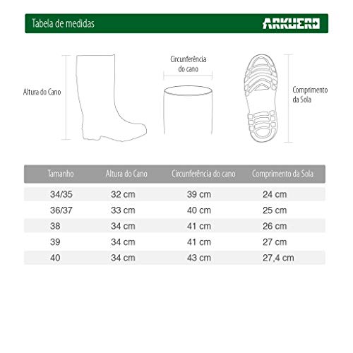 Bota Galocha Feminina Onça Cano Longo Impermeável Pvc Leve - 36/37