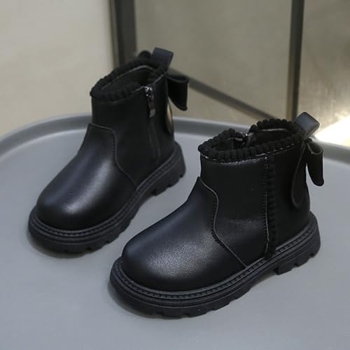 Ctreela Kids Casual Ankle Boot Round Toe British Vegan Leather Slip-On Boots Autumn Winter Snow Booties Non Slip Outsole2