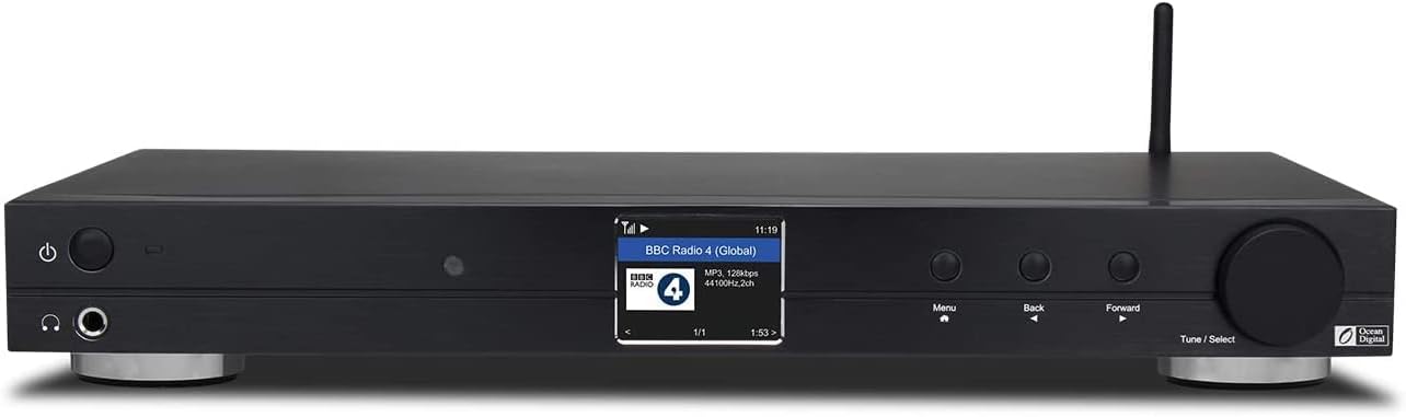 GLFS WiFi Internet Component Radio Tuner (430 mm) WR10 FM/Ethernet Bluetooth Receiver 2.4" Color Display with Digital Output to Connect Hi-Fi System -Black : Electronics