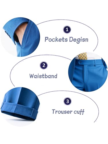 Suits for Men 2 Pieces Slim Fit Peaked Lapel Tuxedo Blazer Double Breasted Pants Shirt Prom Party Event Banquet Business4