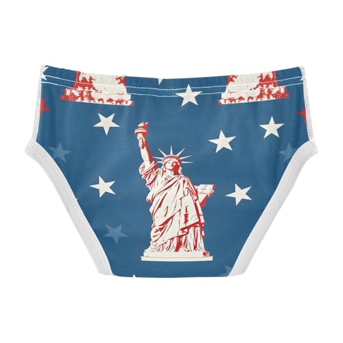 ALAZA Statue Of Liberty Star on Blue Boys' Briefs Soft Underwear Available in Sizes 2t-8y2