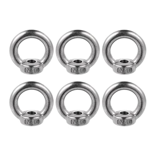 NAMOARLY 6 Pezzi Dado Ad Occhiello Di Sollevamento Filettato in Acciaio Inox Parti Del Dispositivo Di Sollevamento Facile Installazione e Smontaggio