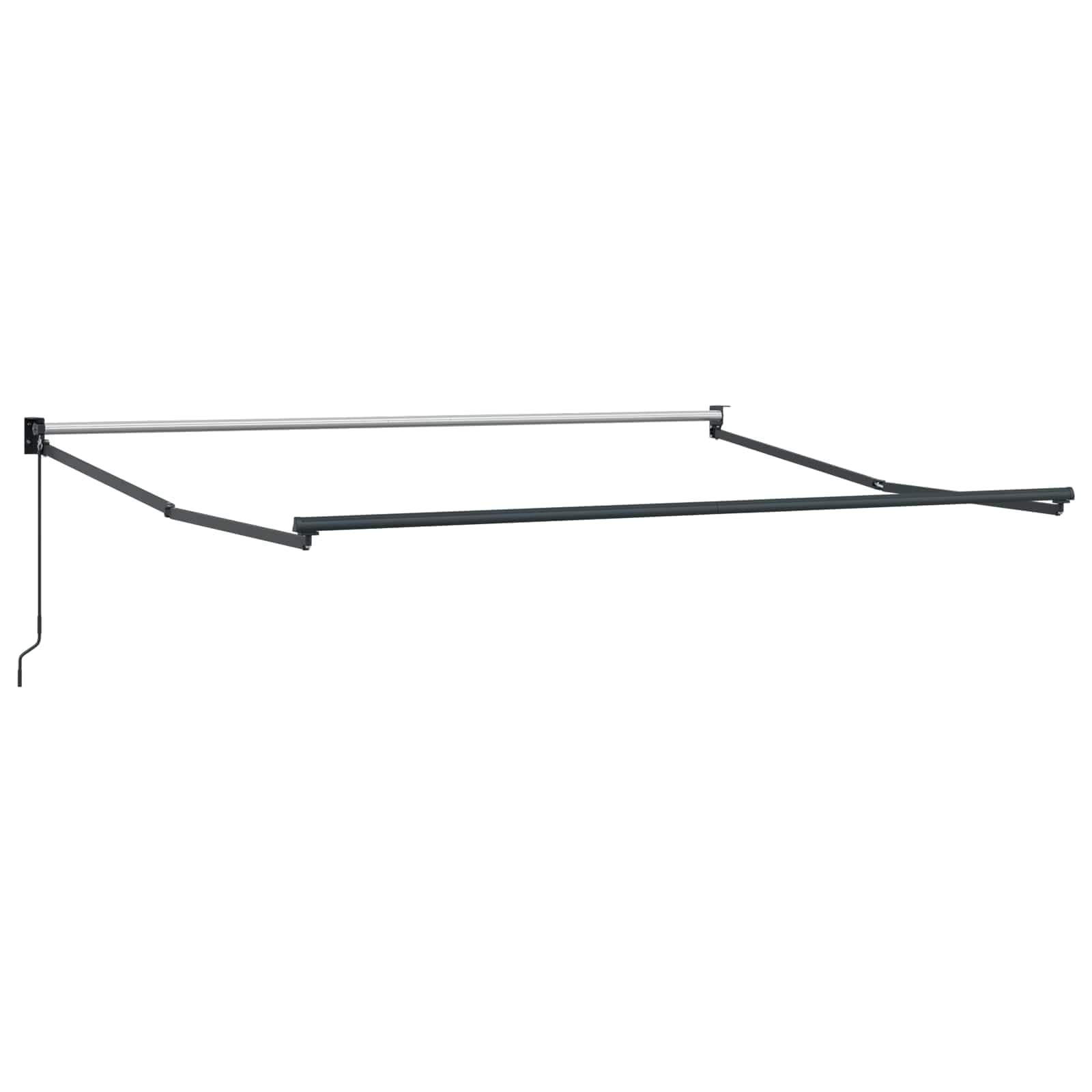 Auvent Store banne Rouge et Noir en Polyester 350 x 250 x 165 cm avec mécanisme Manuel pour terrasse Jardin pergola extérieur Protection Solaire et ombrage Polyvalent