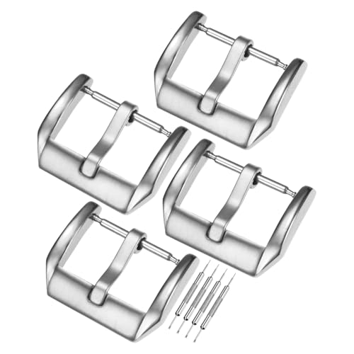 Boucles de bracelet montre 16mm en acier inoxydable finition argentée miroir