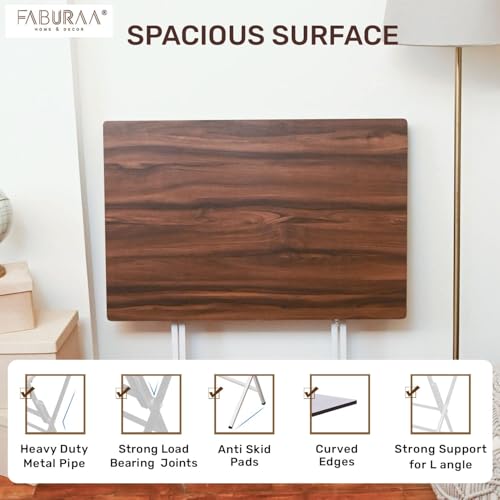 Faburaa Tablista Foldable Study Table 36 x 24 Inch Light Brown - Image 4