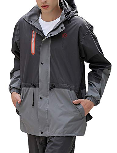 Chaqueta impermeable con capucha para mujer Player negro gris XS 2