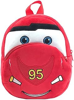 Plush Children's Backpacks -Tomicy Lightning McQueen Toddler Backpack, Cute Car Backpack, Children's Schoolbag, Cartoon Mini Children Bag for Baby Girl Boy Age 1-2 Years