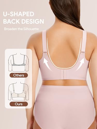 Image of Angelhood Seamless Nursing Bra for Women Wire Free Full Coverage Nursing Bra T-Shirt Bra with Extra Extender