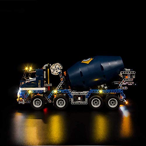 ZHLY LED Licht-Set für Lego Technik Betonmischer LKW 42112 Beleuchtung Lichtset Kompatibel Mit Lego 42112 USB und… – Bild 5