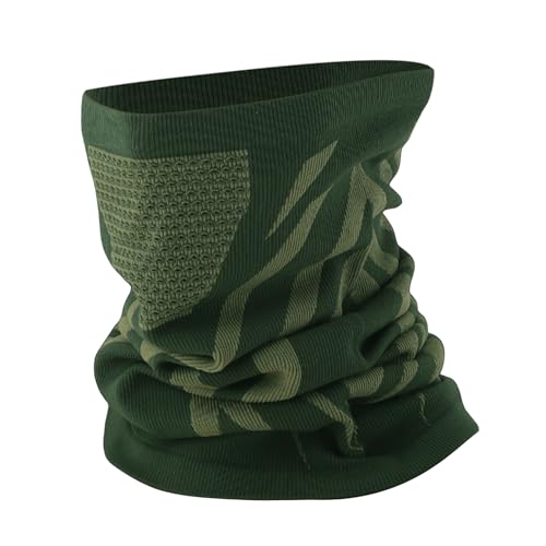 VekAuto Media Mascarilla De Nylon Panal De Abeja Cubierta Facial Abrigada Transpirable Verde Militar 1 Pc