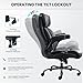 500lbs Big and Tall Office Chair Adjustable Lumbar Support for Back Pain, Extra Wide Seat Executive Office Chair Thick Armrest Pad, Heavy Duty Base&Upgraded Wheels, Ergonomic Comfy Computer Desk Chair
