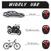 Ajxn 4 Pack Skull Car Wheel Tire Valve Stem Caps Airtight Dust Proof Covers Universal Tire Air Valve Caps, Trucks, Bicycles, Car Accessories for Men and Women Red