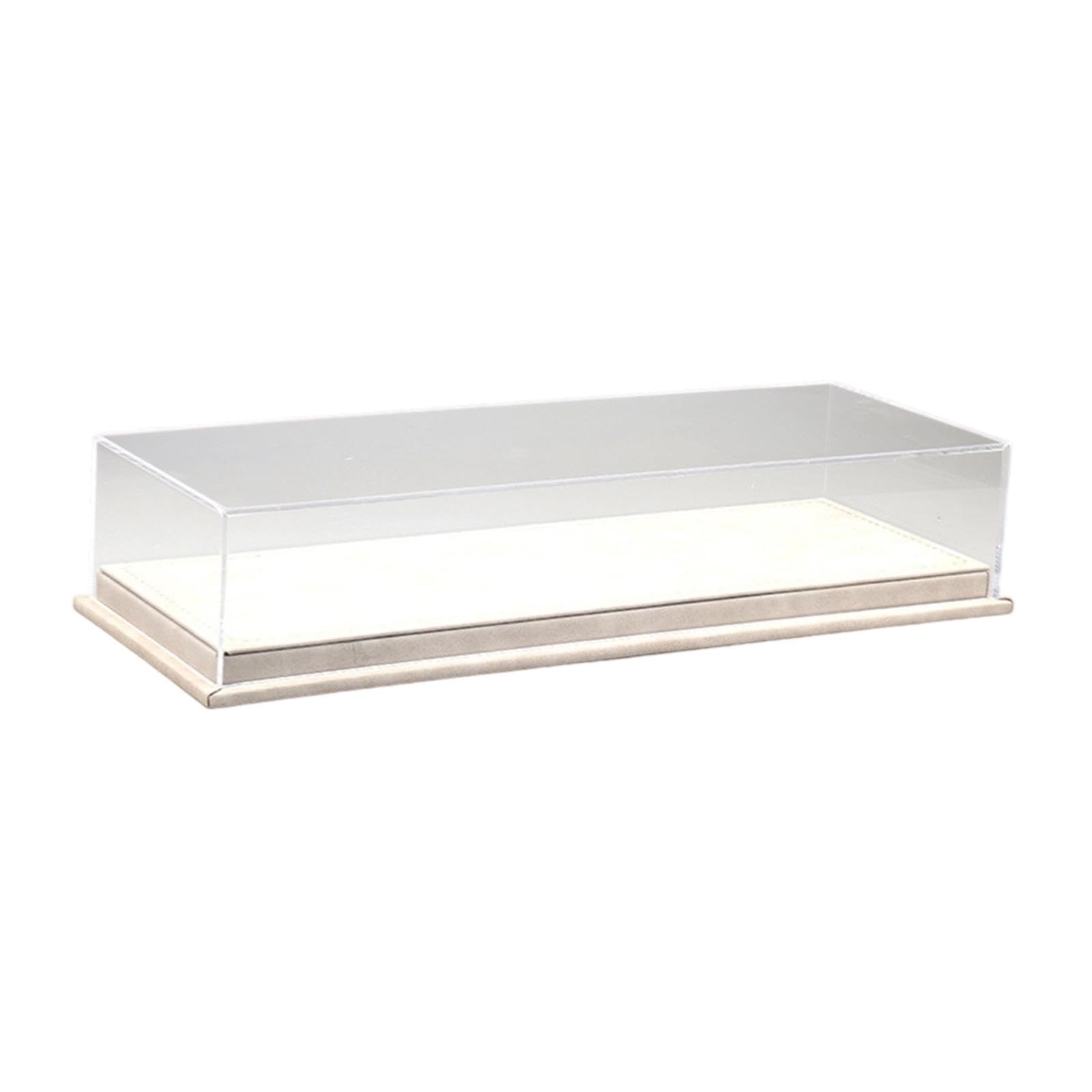 Acryl Vitrine für Modellautos Im Maßstab 1:64, Tischvitrine, Transparente Aufbewahrungsbox für Sammlerstücke Und Spielzeugautos, Beige