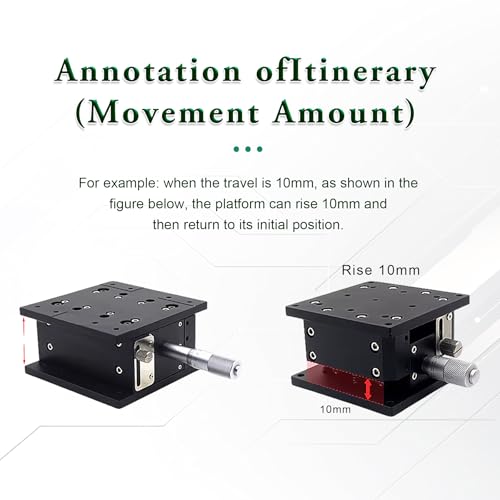 Aluminium-Legierung Z-Achsen-Plattform, hochpräzise manuelle Z-Linearstation, 100 x 100 mm, 0,02 mm Accuracy, für optische Ausrichtung und wissenschaftliche Ausrüstung