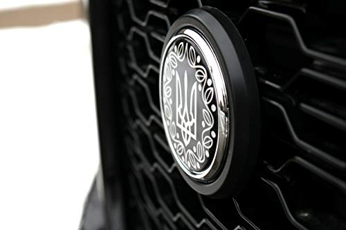 Image of Germany German Flag Car Truck Black Round Grill Badge 3.5 inch Grille Chrome Emblem