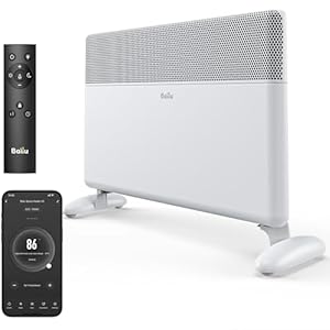 Ballu Convection Panel Space Heater,1500W Whole Room Heater for Indoor Use Large Room with Program Thermostat,Wifi App,Remote,Portable Standing Wall Mount Electric Space Heater Indoor,Work with Alexa