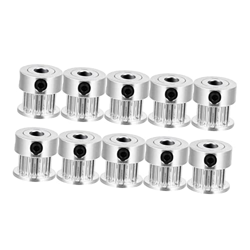 JEWEDECO 10pcs Synchronous Wheel Set for Printer Wheels Stepper Motor Pulley Timing Belt for Printing Machine Variable S