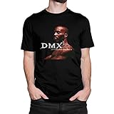 EUGENEHW DMX Men Boyfriend Short Sleeves Round Neck Cotton Breathable and Soft Tee Shirts Black