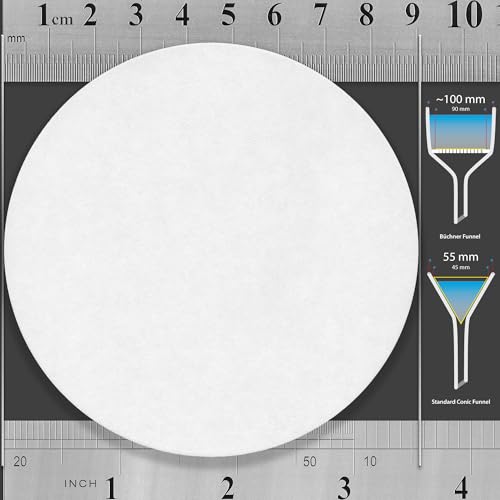 Image of Filter Paper 9 cm Lab Qualitative Filter Paper for Chemistry, Standard Qualitative Grade 2-Slow Flow 90mm(100 Discs)