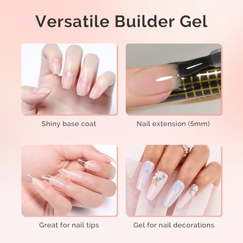 Melodysusie Builder Nail Clear Base Gel Builder Gel For Nails Thickening thumb #2