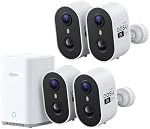 aosu Wireless Outdoor Security Camera Kit with aosuBase Local Storage, 2K with 6X Zoom, 4-View Live, Cross-Camera Person Timeline, PIR + AI Human Detection, Color Night Vision, 4-Cam-Kit