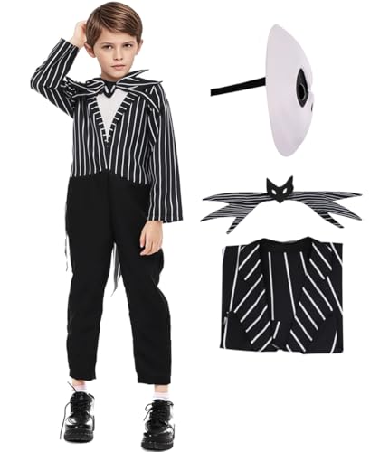 Disfraz Completo de Esqueleto para Niños Talla Mediana miniatura 1