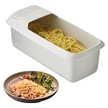 HAOHIZE Microwave Pasta Cooker with Strainer, Heat Resistant Noodle Ramen Cooker, Quick and Easy Cooking Pasta No Sticking Pasta Maker Microwave Steamer for Dorm, Kitchen, Office