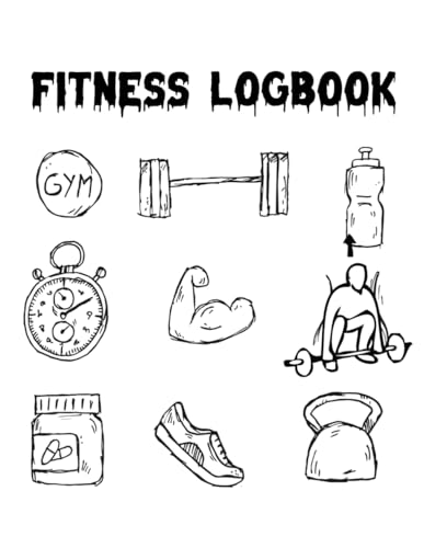 Fitness Logbook: Undated Workout Journal ,Fitness Journal, 8.5x11 inches - Stylish, Minimalistic and Easy-to-Use Gym Log Book
