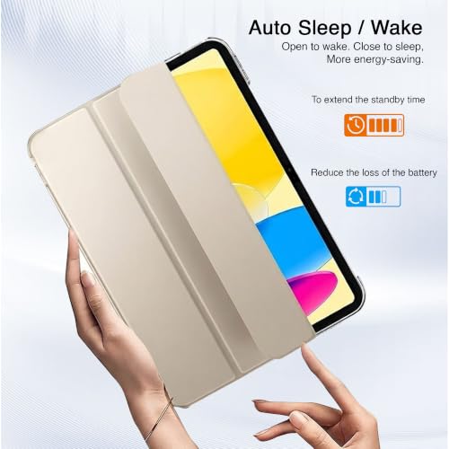 Image of MOCA Case for iPad (A16) 11th Generation 11 Inch 2025 10th Generation 2022 iPad 10.9 Inch Slim Stand Hard Shell Back Protective Smart Cover for 10.9 inch iPad 10th Gen 2022 Release A2696 A2757 A2777