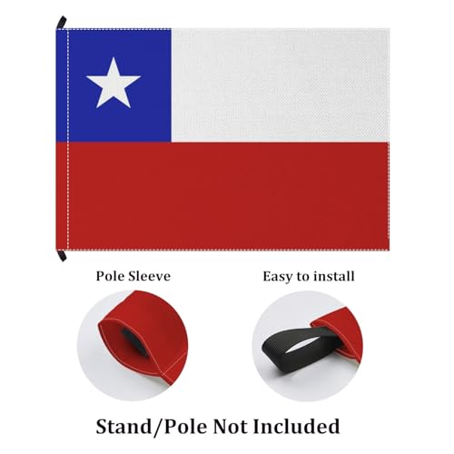 Drapeau Chili indéchirable 1,5 x 2,4 m résistant aux intempéries - 3