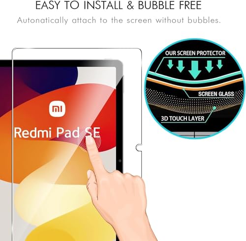 Image of VERTUS Premium Tempered Glass Screen Protector for Redmi Pad SE 11 inch with Anti-Scratch & Smudge Proof Coating