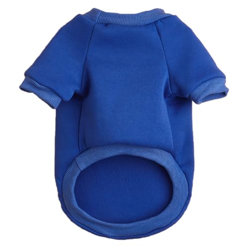 Image of Soft Puppy Sweater for Small Dogs Winter Knit Pullover, Blue XL | Elastic Cuffs Pet Clothes, Holiday Party Matching, Fall Winter Daily Outfit, Soft Breathable Machine Washable Sweatshirt