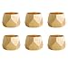 DII Contemporary Chic Napkin Rings for Dinner Parties, Weddings Receptions, Family Gatherings, or Everyday Use, Set Your Table With Style - Gold Geometric Triangle Band, Set of 6