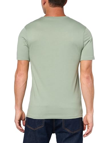 BOSS Pacote com 3 camisetas masculinas de algodão com logotipo clássico, Preto/azul marinho/verde (s