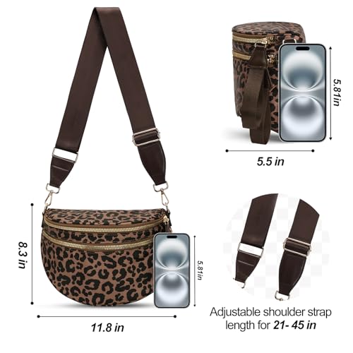 Image of Checkered Crossbody Bag, Bum Bags for Women Crossbody,Spacious Sling Bag Purse Fanny Packs with Shoulder Strap